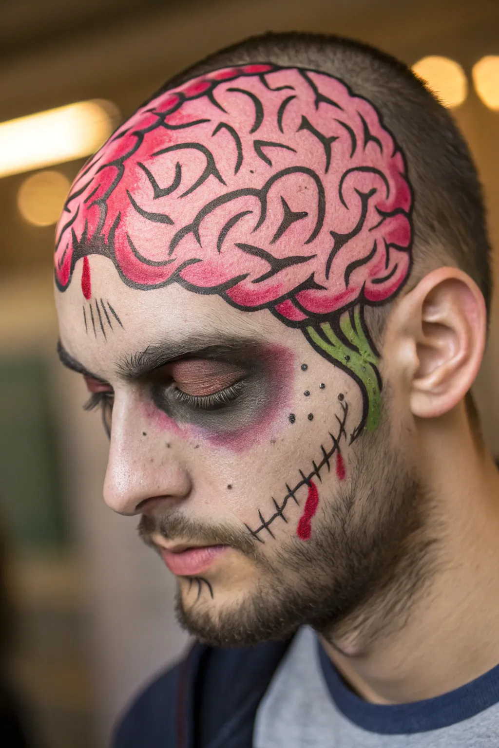 Unleash your creativity with an exposed brain look – where artistry meets fun!
