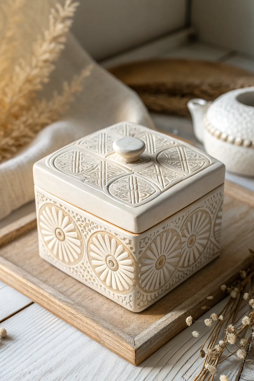 Discover the charm of embossed elegance—where craftsmanship meets minimalist beauty.