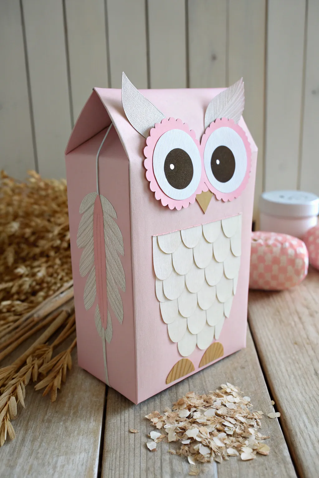 Transform your cereal box into an adorable owl mailbox—where minimalism meets creativity with a touch of boho charm!