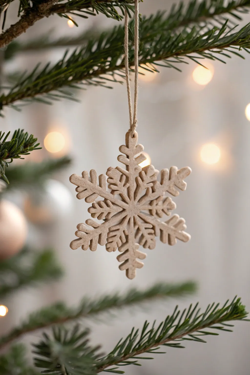 Embrace the serene beauty of winter with handcrafted clay snowflakes—perfect for a minimalist holiday touch.