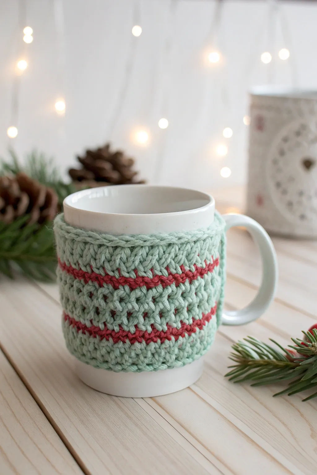 Embrace the warmth of the season with handcrafted crochet mug cozies, perfect for gifting and enjoying cozy moments.