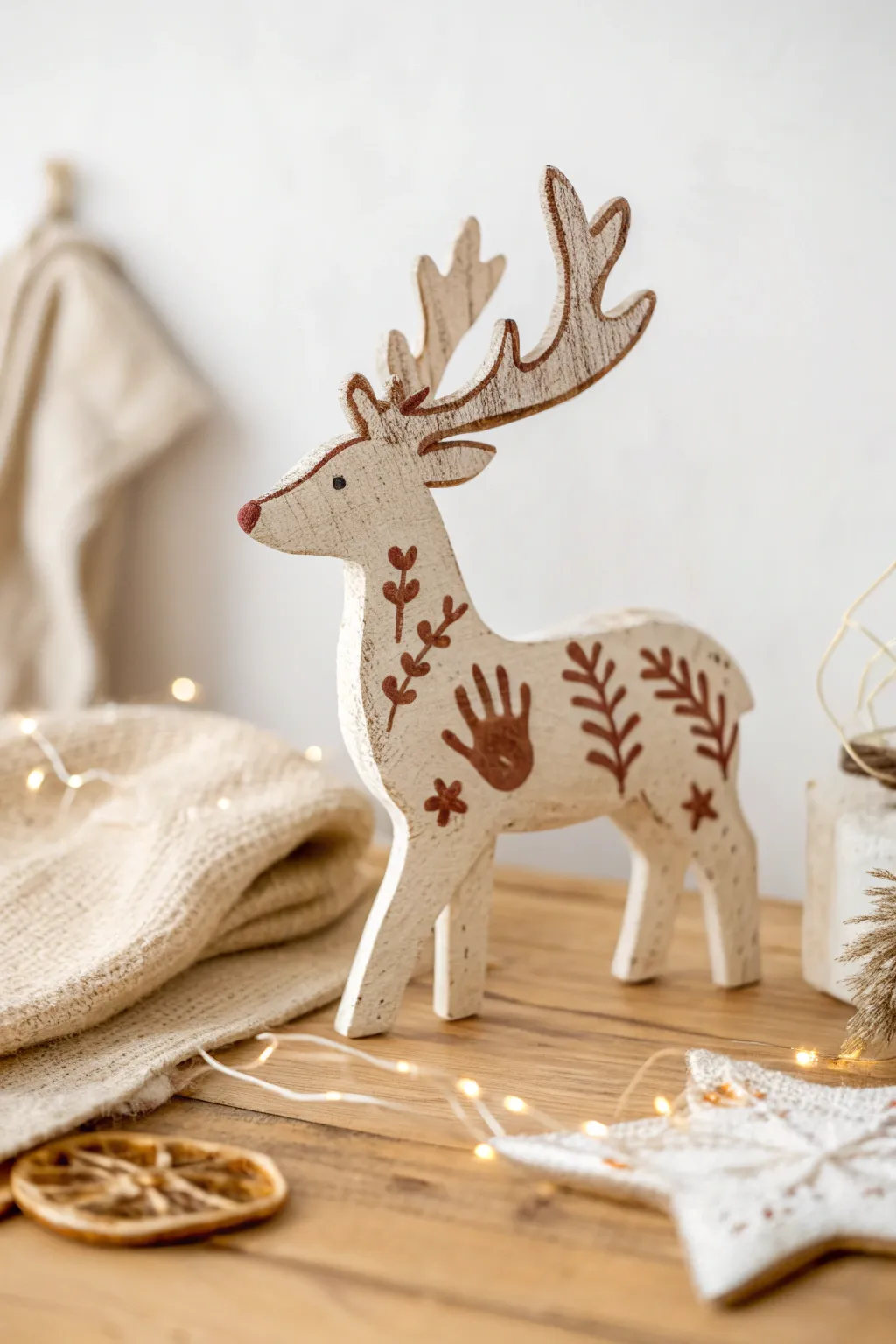 Cherish the joy of little hands crafting memories this Christmas. 🎄✨ #HandprintReindeer #ScandiBohoCrafts