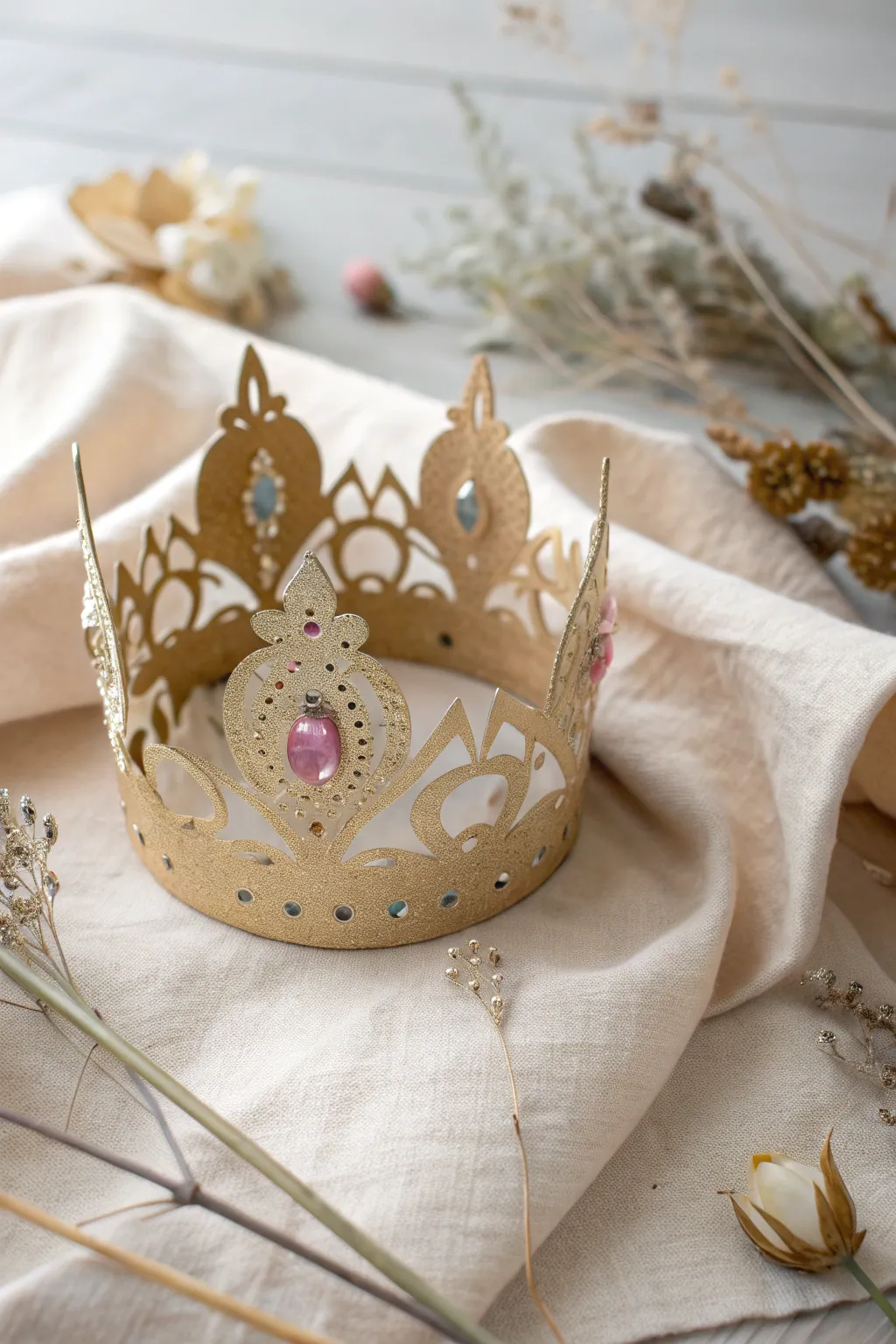 A Crown Fit for a Queen: Celebrate the royalty of motherhood with this handcrafted masterpiece.