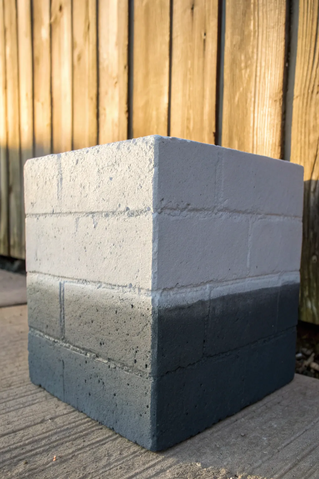 Transform your space with the serene beauty of an ombre cinder block masterpiece.