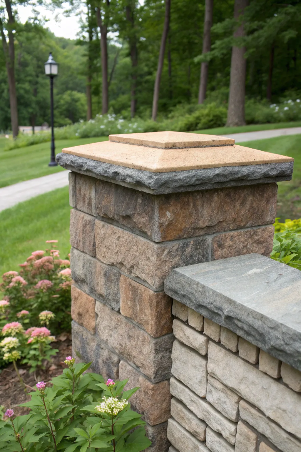 Elevate your outdoor space with the timeless elegance of natural stone caps.