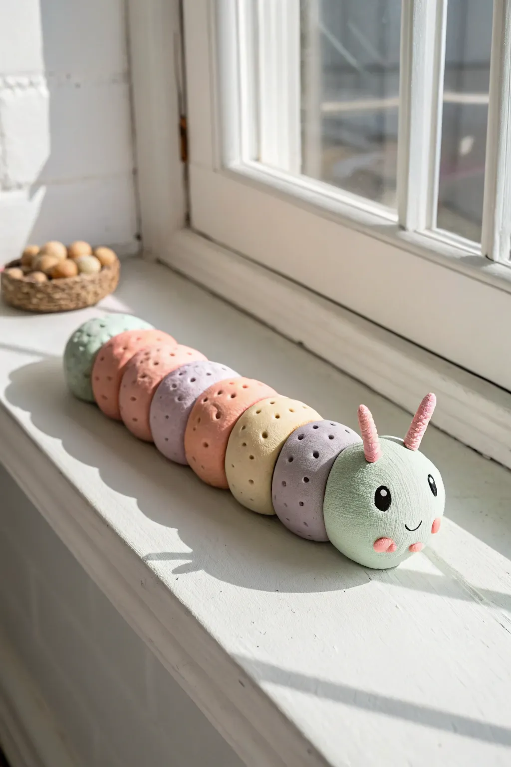 Brighten your space with a charming clay caterpillar—where Scandinavian simplicity meets boho whimsy.