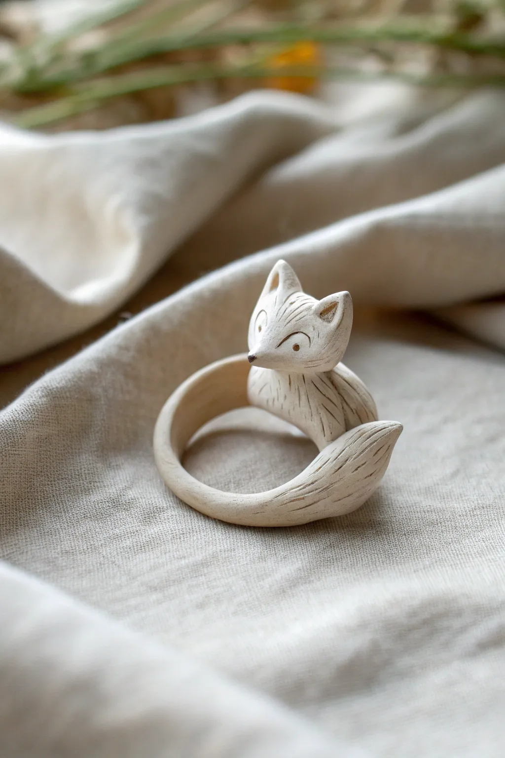 Embrace whimsy with this charming fox clay ring, a perfect blend of minimalist design and boho flair.