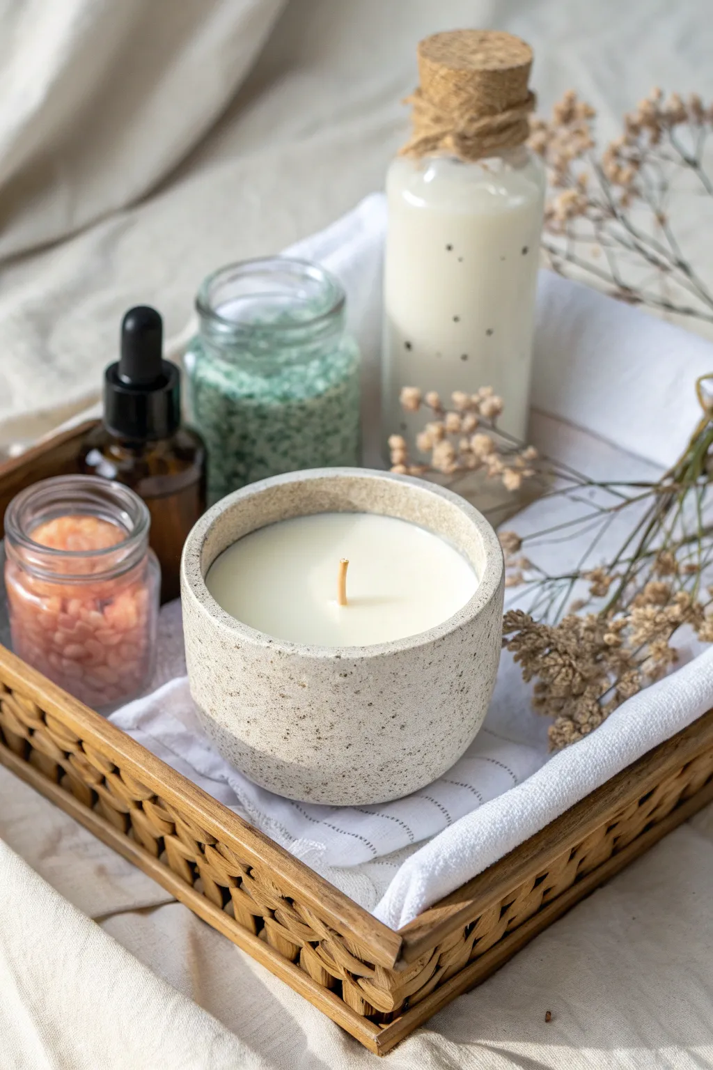 Indulge in tranquility with this curated Spa Day Essentials gift basket.