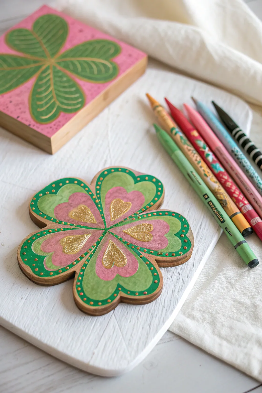 Unleash your creativity with colorful clover shapes - a perfect blend of simplicity and artistic flair!