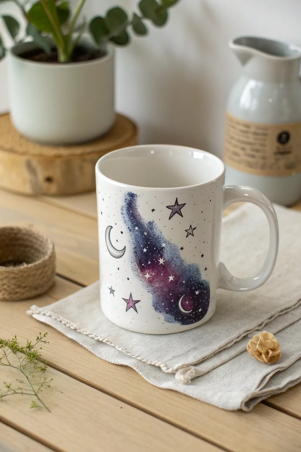 Sip your coffee with a glimpse of the galaxy in this beautifully crafted mug.