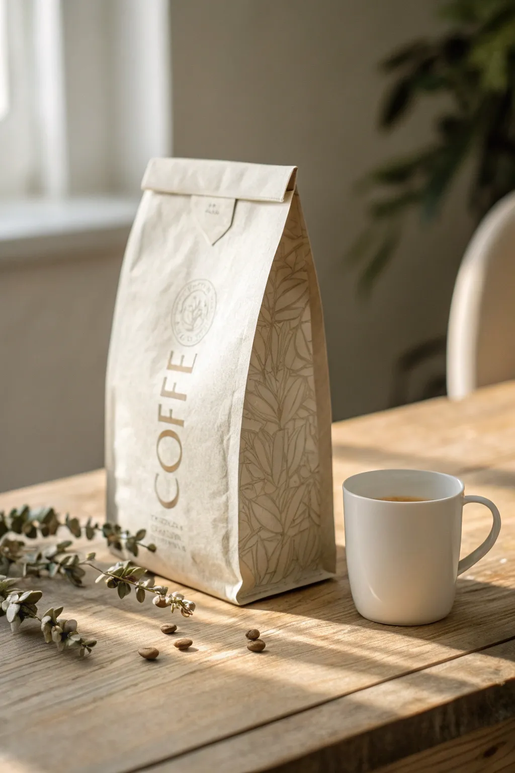 Simplicity at its finest—this minimalist coffee bag is the perfect blend of style and elegance.