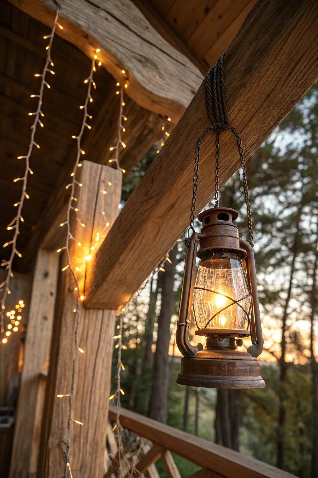 Illuminate your treehouse with the magic of whimsical lighting.