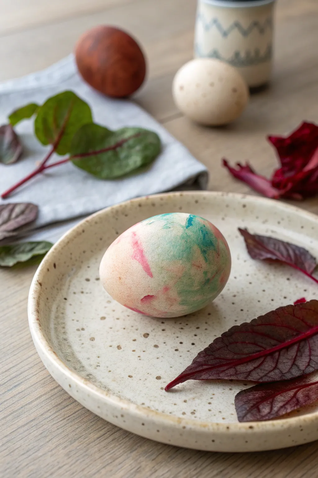 Embrace natural beauty with these elegantly dyed eggs—perfect for adding a touch of rustic charm to your decor.