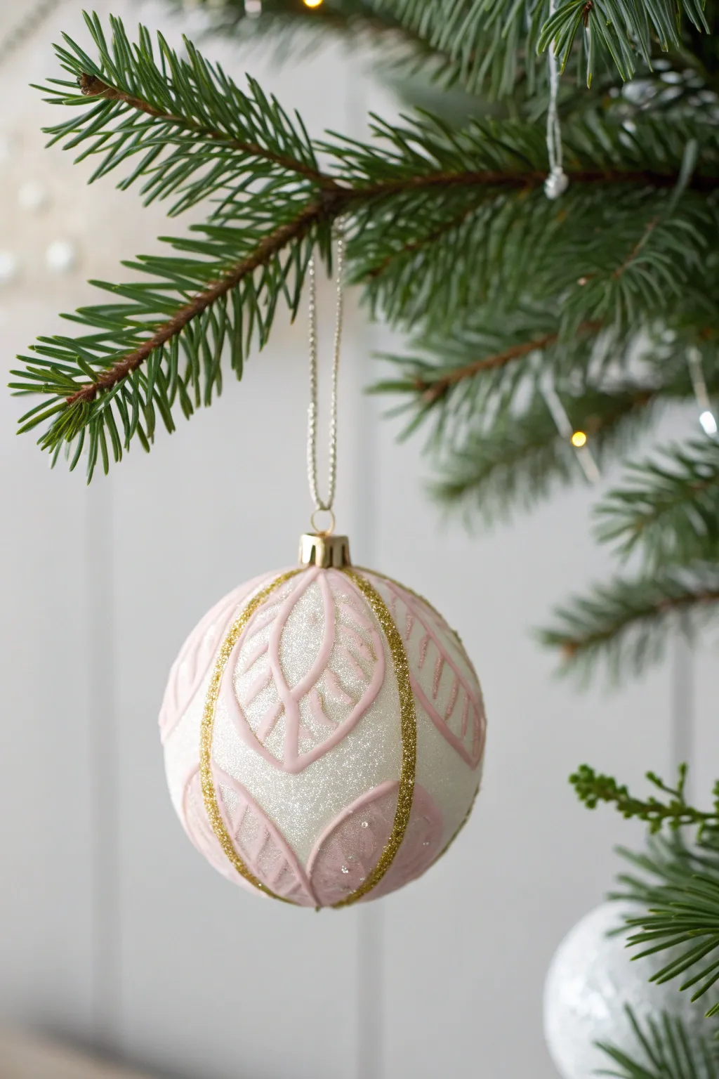 Add a touch of sparkle to your holiday decor with this stunning handmade ornament.