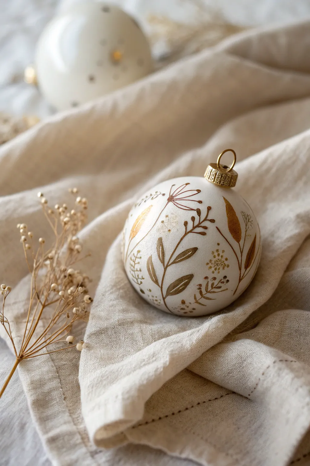 Craft a touch of elegance this Christmas with personalized hand-painted ornaments.