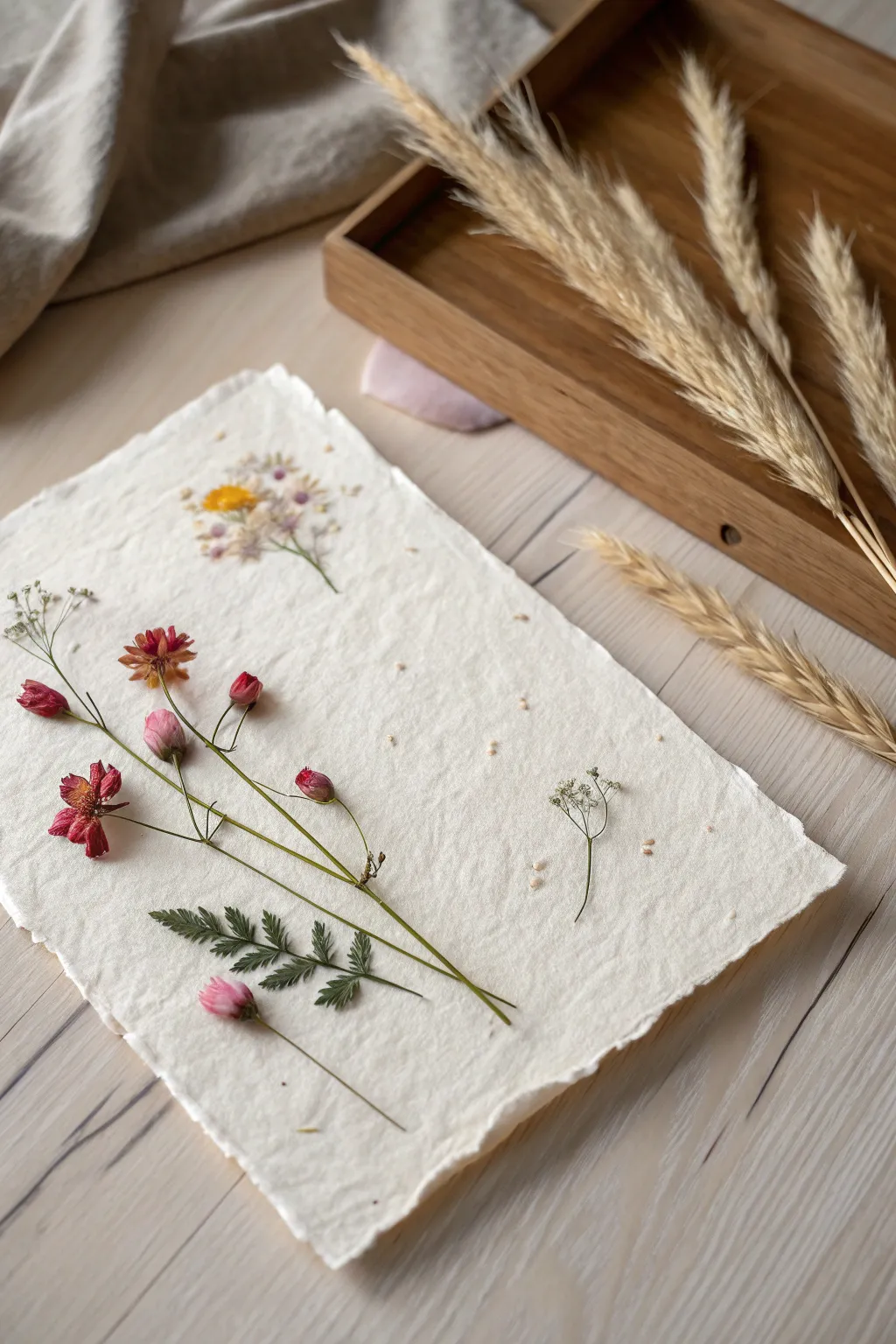 Elevate your stationery with the artisanal charm of handmade paper, infused with nature's elegance.