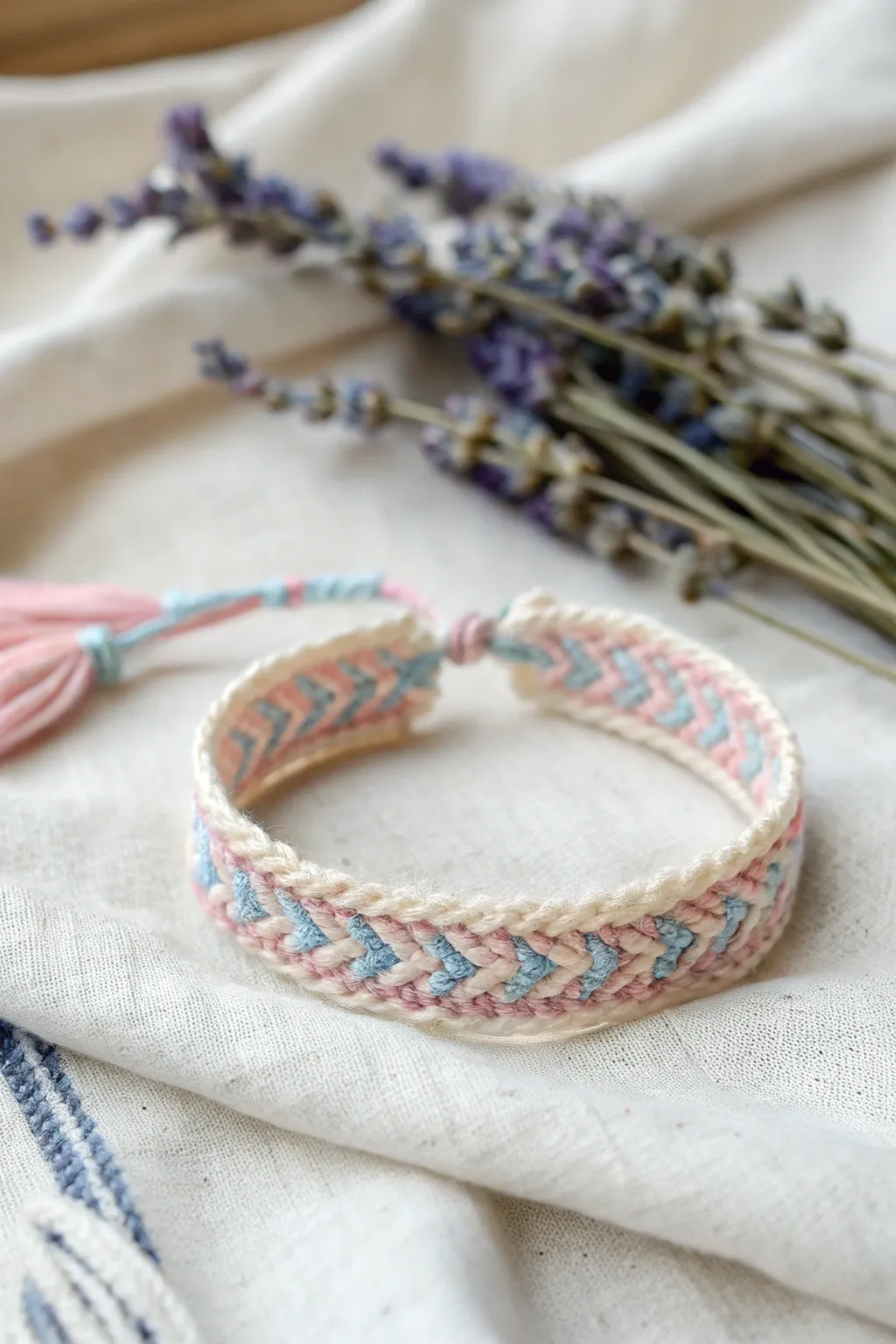 Craft your story with every thread: A minimalist friendship bracelet that speaks volumes.