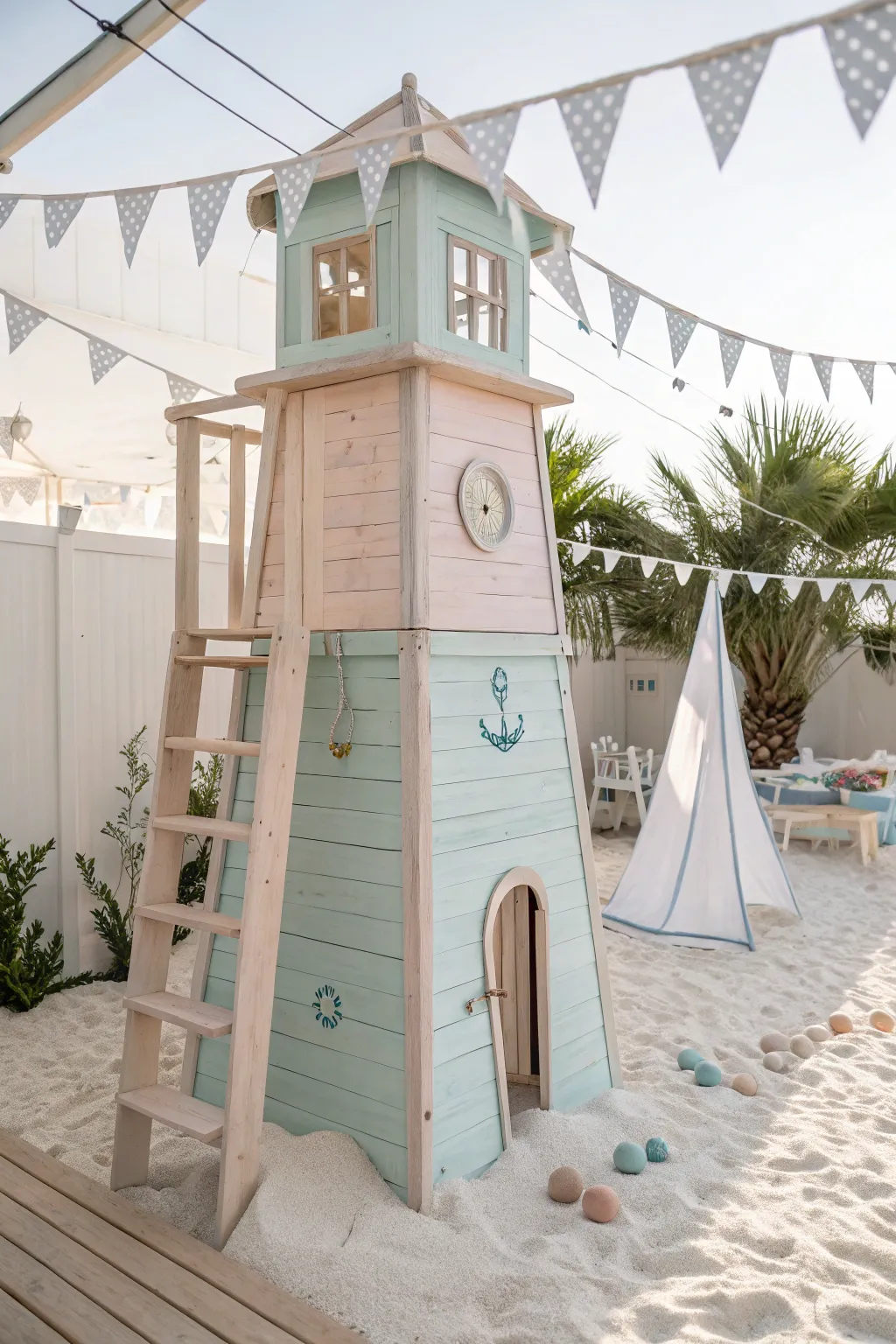 Set sail on an imaginative adventure with this charming nautical-themed play area, where simplicity meets creativity.
