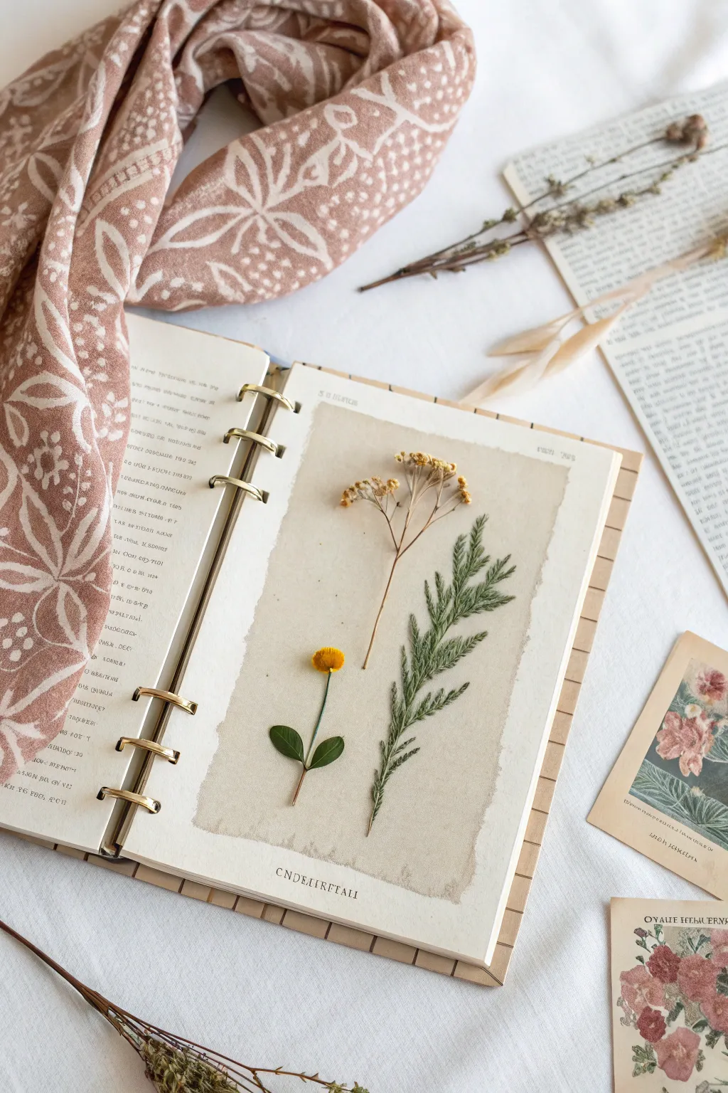 Unleash your creativity with mixed media magic — where fabric, paper, and nature blend into a textural masterpiece.