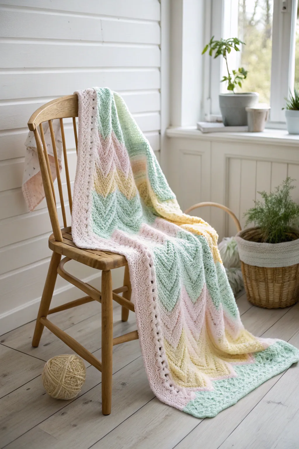 Chevron Charmer: A cozy touch of craftsmanship with a modern twist.