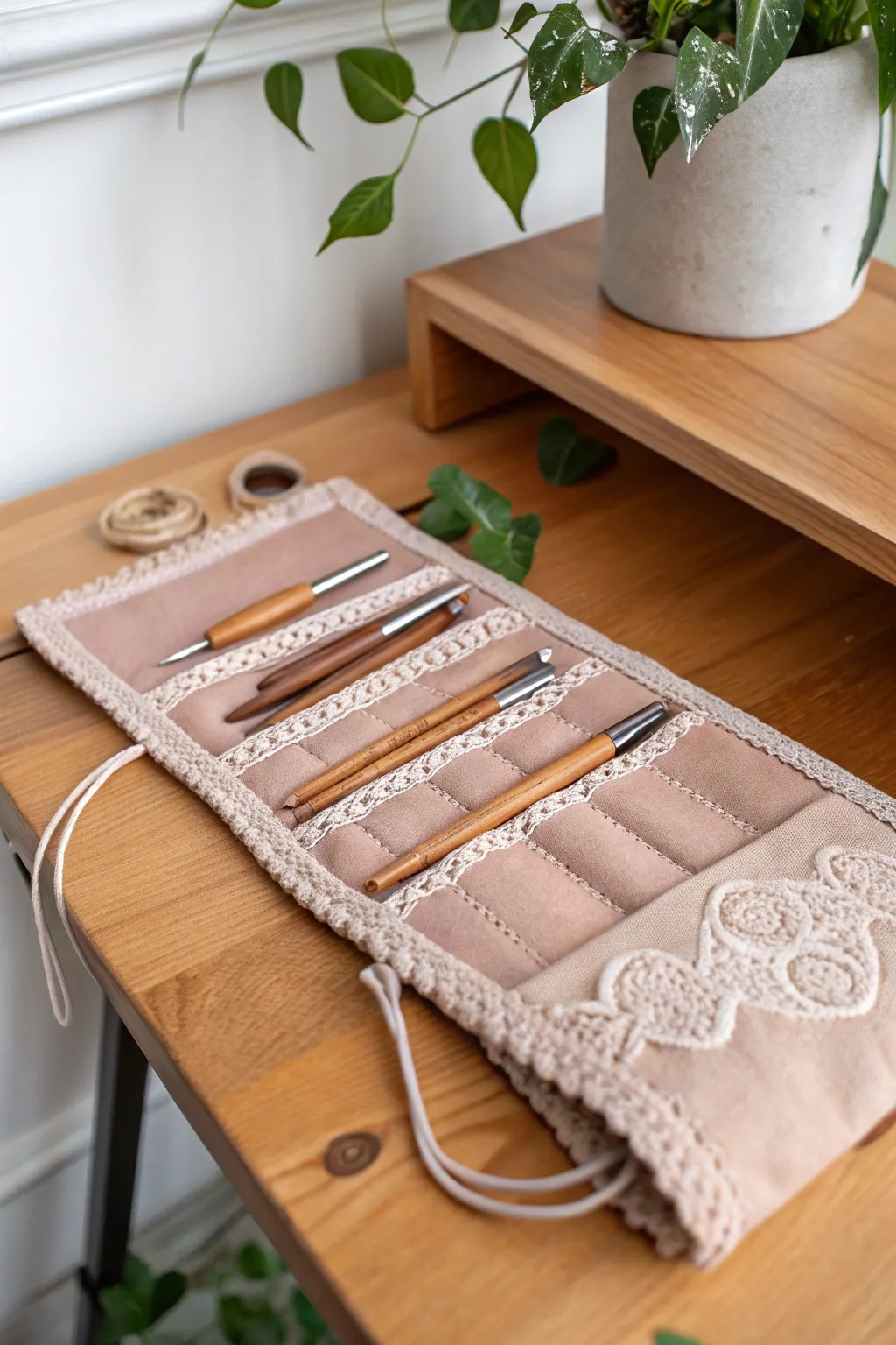 Crafted simplicity: Organize your crochet hooks with elegance and ease.