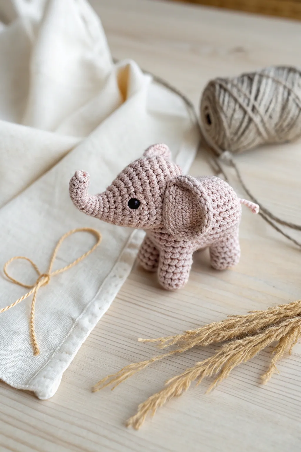 Embrace the charm of simplicity with this adorable pocket-sized crochet elephant—perfect for creative souls and cozy spaces.