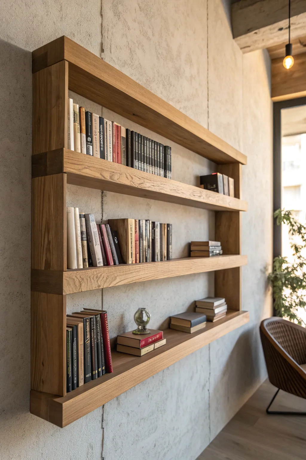 Elevate your space with the art of floating bookshelves—where craftsmanship meets modern design.