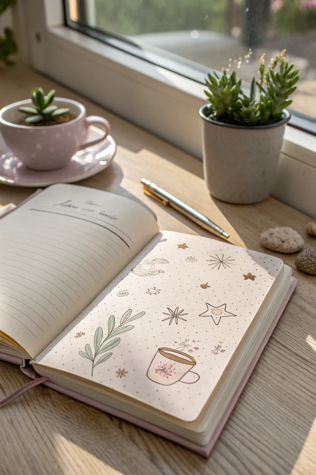 Transform your diary into a delightful canvas with tiny doodles, adding charm and joy to your daily thoughts.