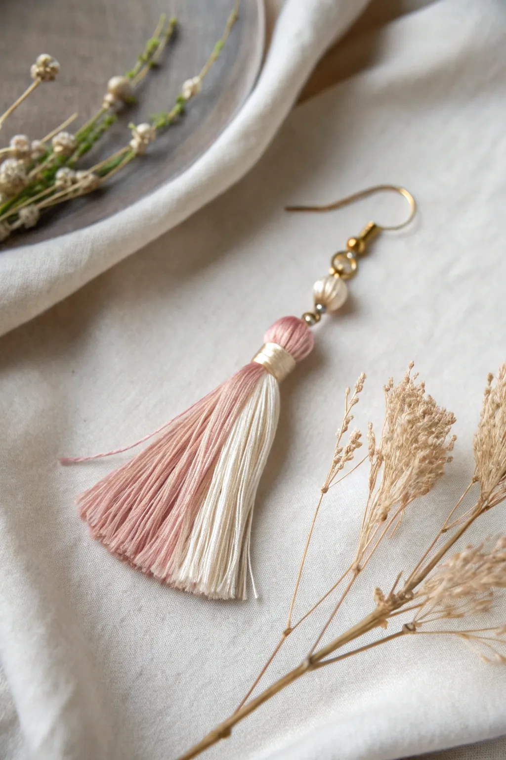 Delicate elegance: Tassel earrings that add a touch of charm to any ensemble.