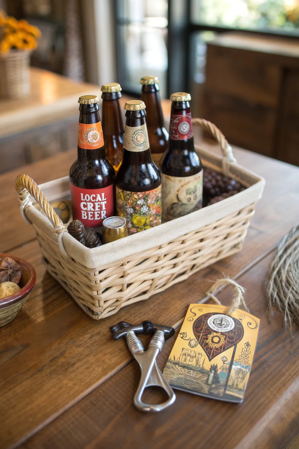 Elevate Dad's beer experience with a craft beer gift basket - artisanal brews, a personalized opener, and a tasting guide for the ultimate home tasting session.
