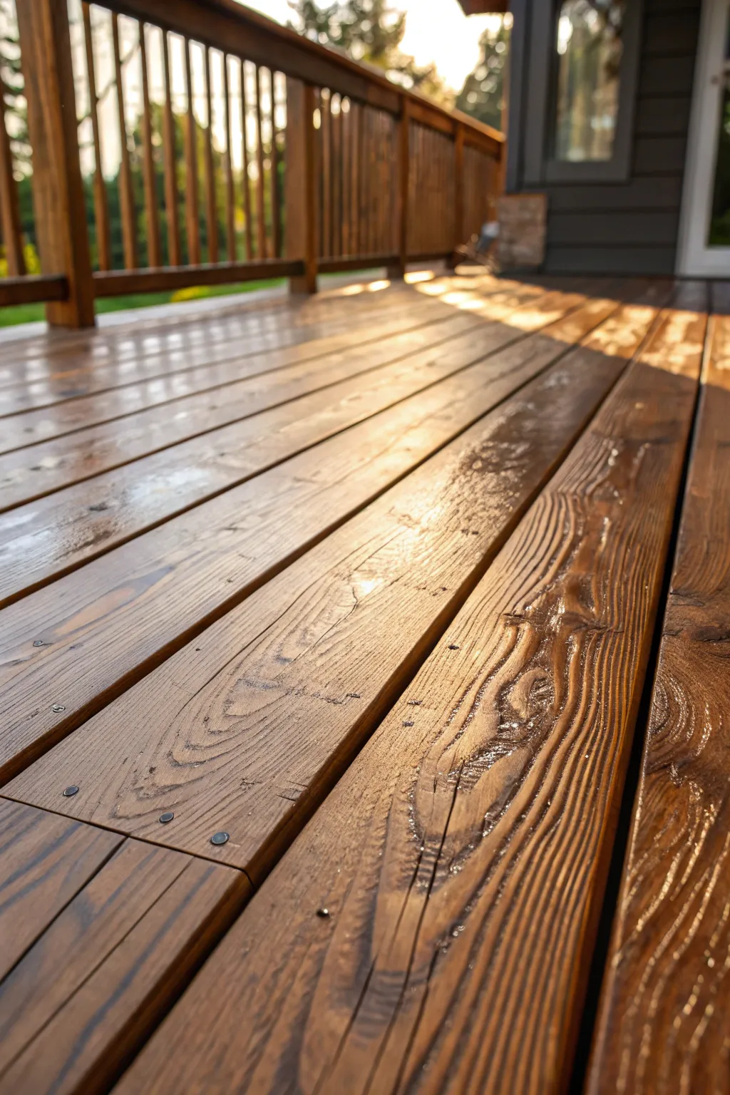 Embrace the rustic charm: Let the wood's natural beauty shine through with a clear sealant.