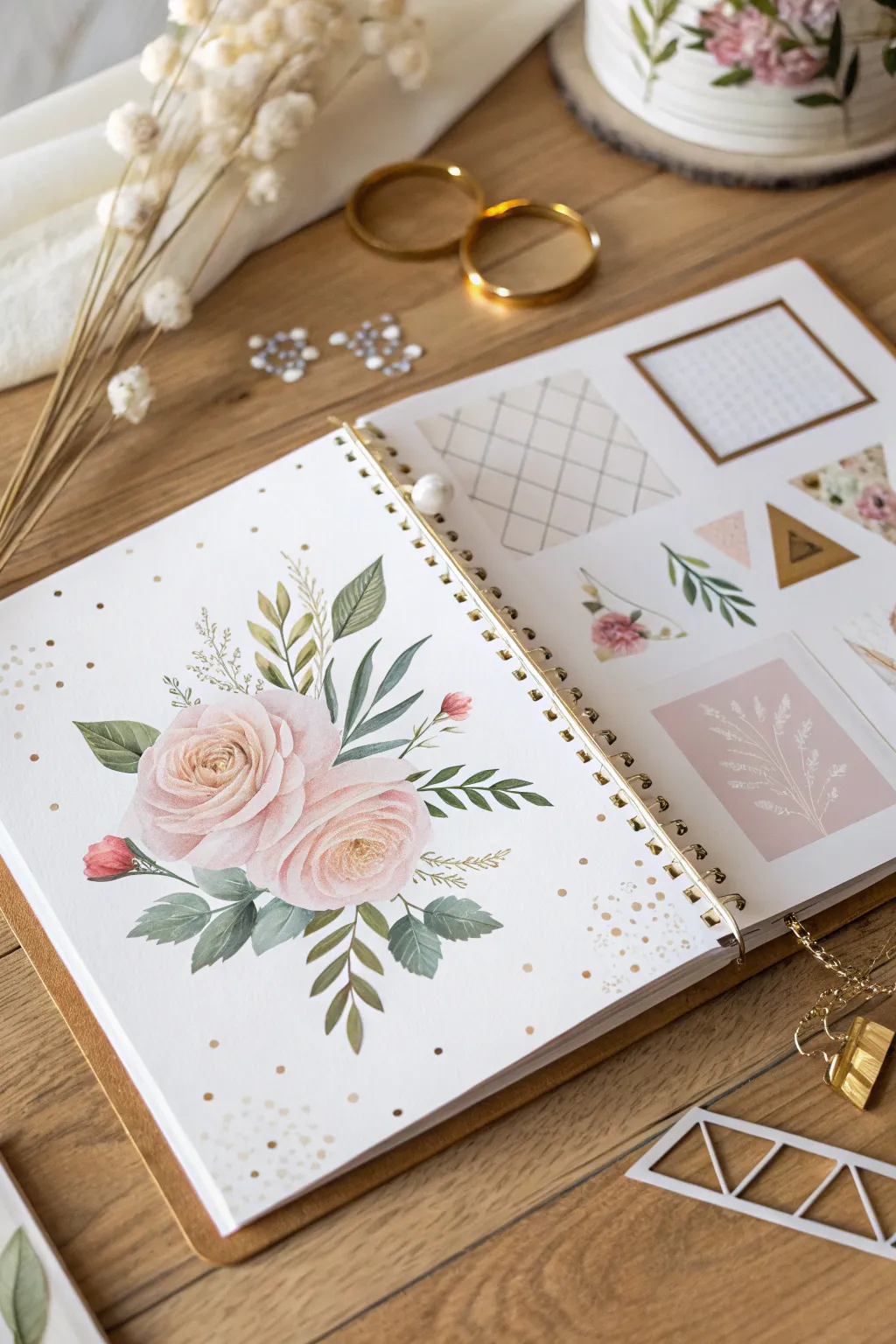 Elevate your digital scrapbooking with a touch of floral elegance and minimalist charm.