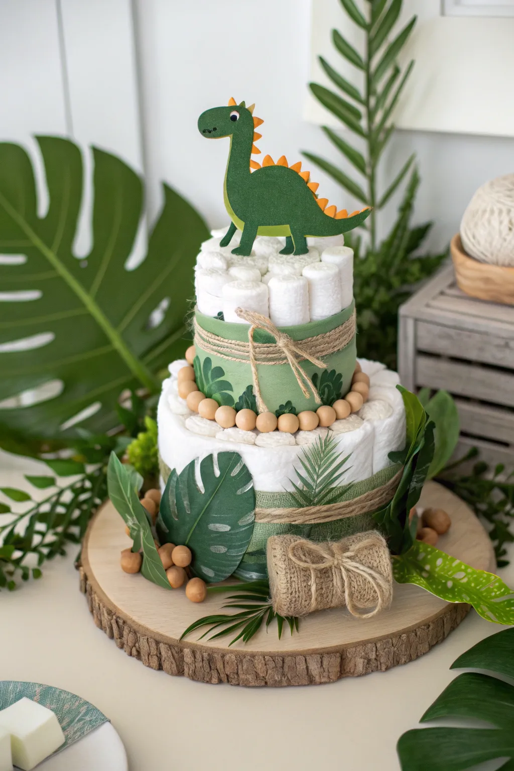 Transform your baby shower with jungle vibes and a touch of prehistoric charm!