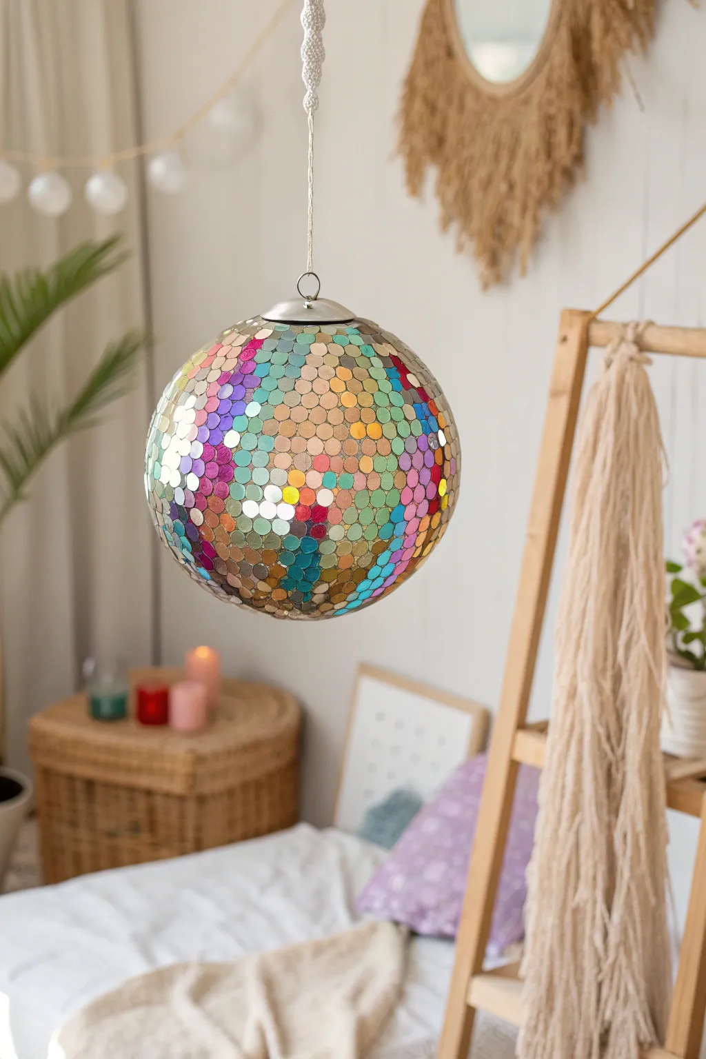Add a burst of color and joy to your space with this stunning sequin disco ball, where craftsmanship meets vibrant creativity!