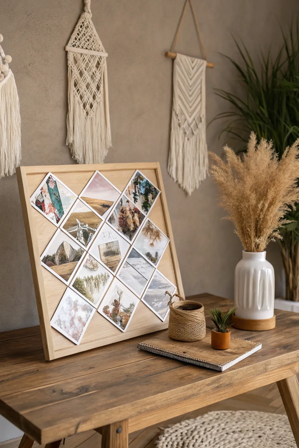 Craft a heartwarming DIY photo collage: where cherished memories and minimalist design meet.