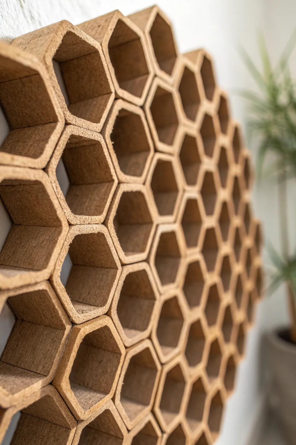 Transform cardboard tubes into a stunning Scandinavian-inspired honeycomb wall piece, perfect for adding a touch of minimalist charm to your space.