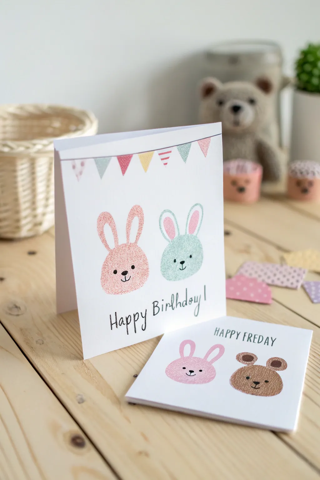 Tiny hands, big smiles: Craft charming fingerprint animals with your toddler for heartfelt birthday cards.