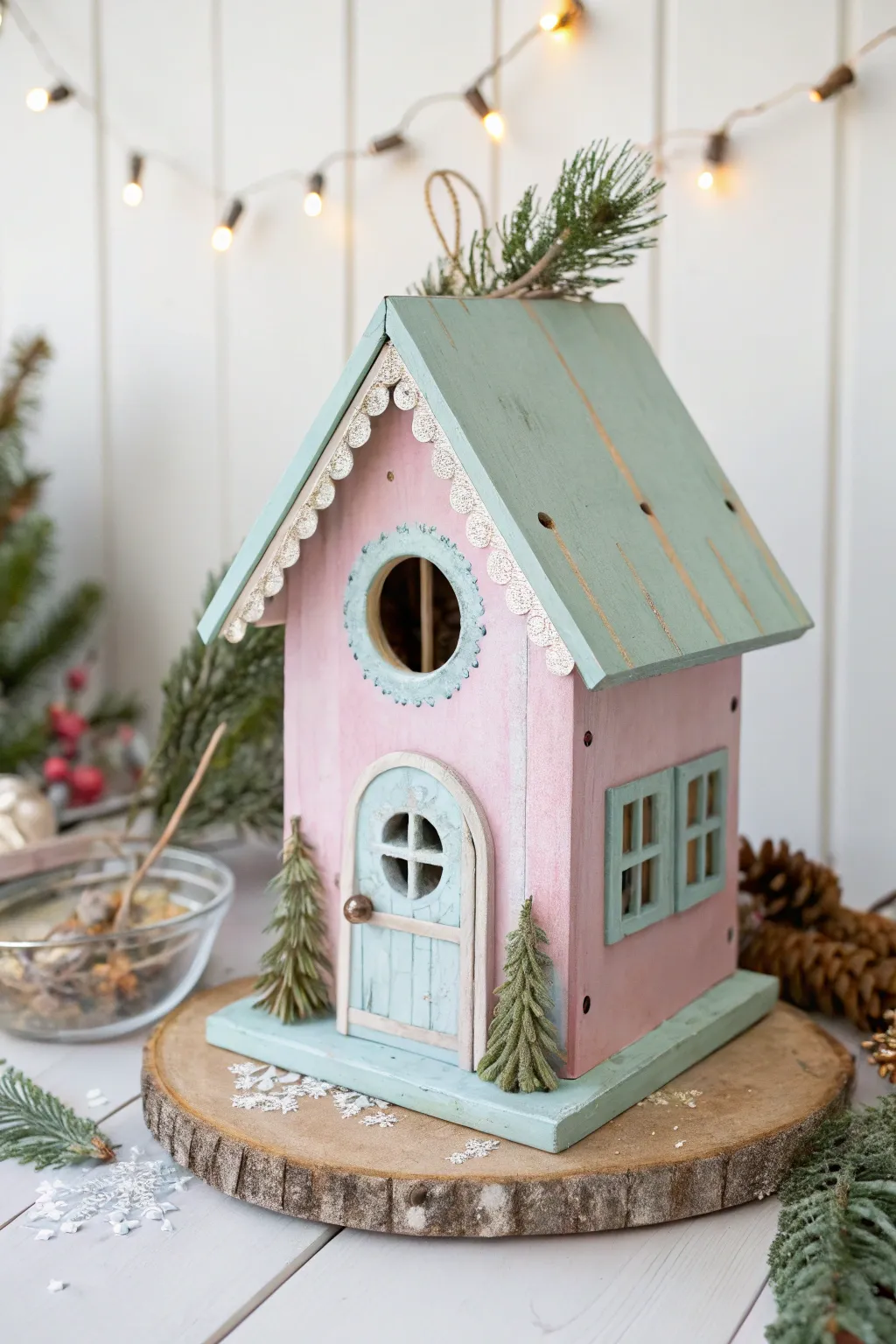 Transform your old birdhouses into a charming Christmas village with a touch of artistry and imagination.