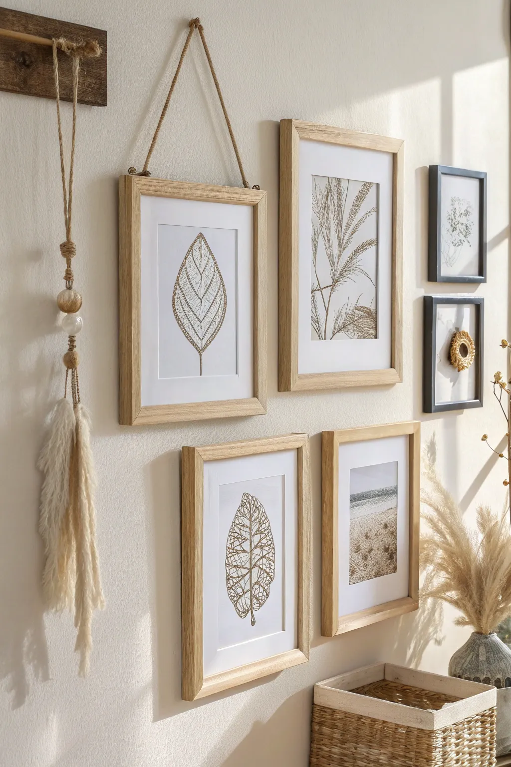 Elevate your space with a chic floating frame collage—where simplicity meets elegance.