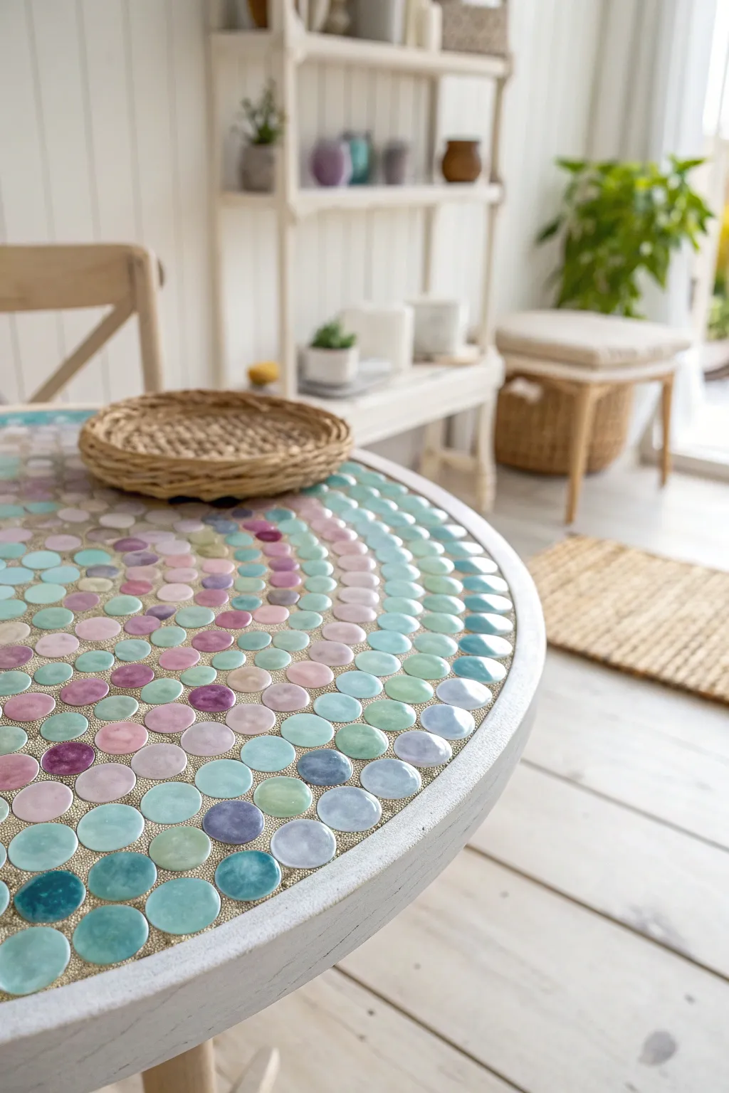 Craft your own mosaic masterpiece with vibrant flat glass marbles and elevate your decor with Scandinavian minimalism and a touch of Boho charm.