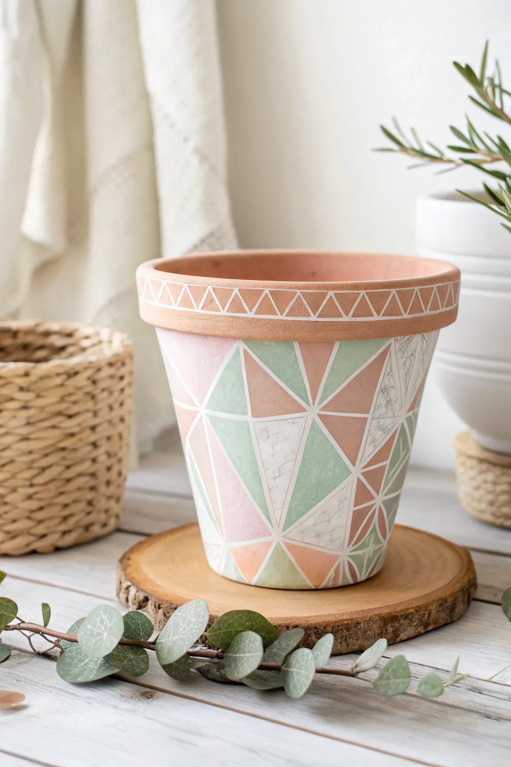 Elevate your plant game with beautifully painted terra cotta pots – a perfect blend of Scandinavian simplicity and Boho charm!