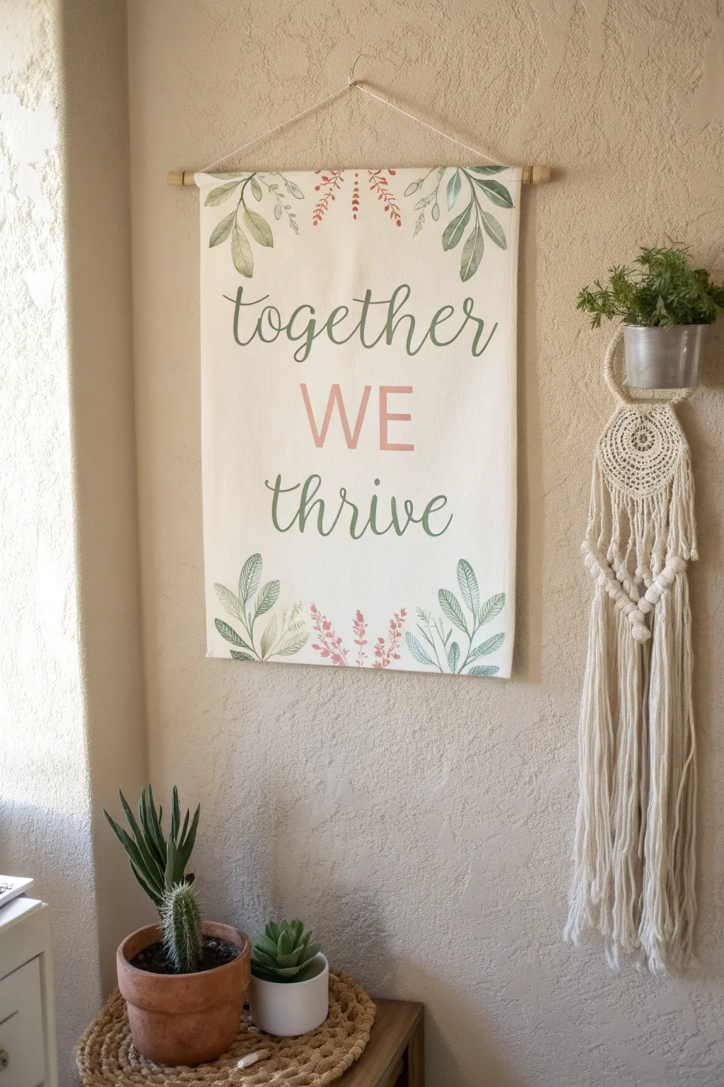 Embrace simplicity and warmth with a personalized family motto that adds a touch of elegance to your home.