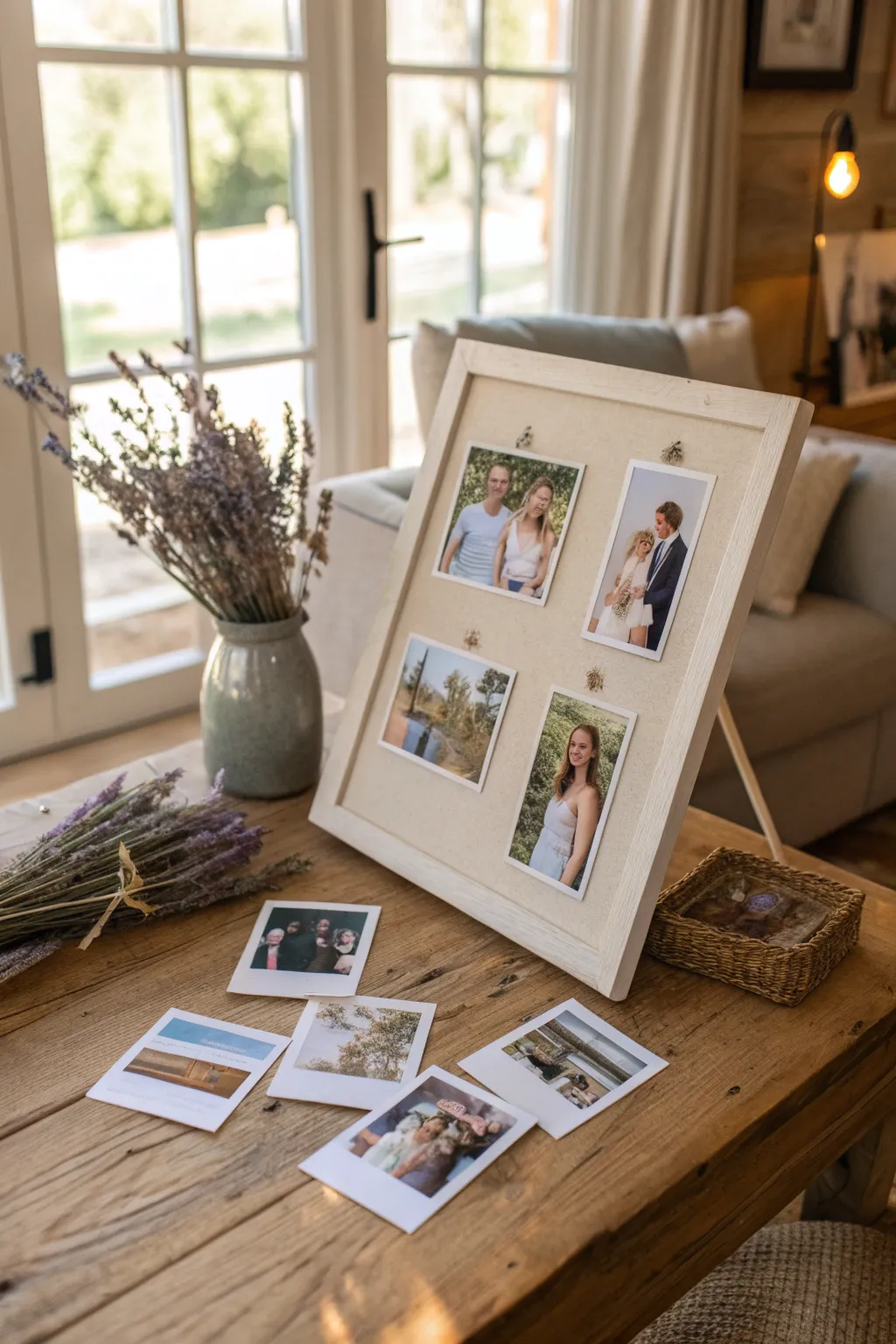 Craft a heartfelt gift for Grandma with a personalized photo collage, capturing cherished memories in a minimalist, boho-inspired style.