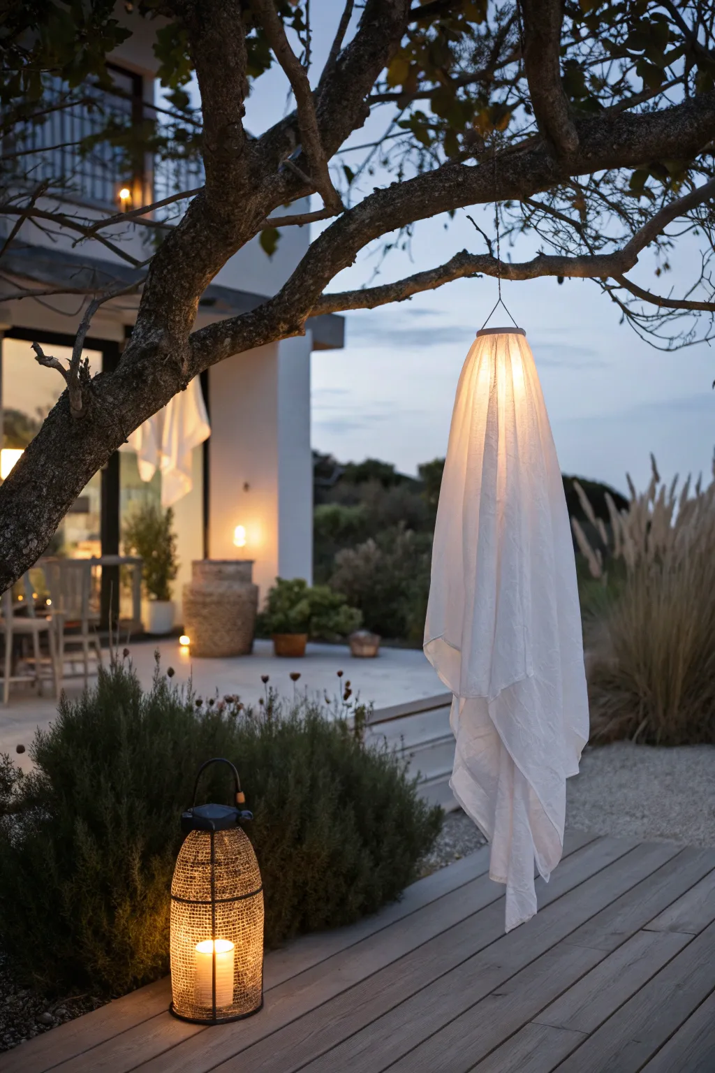 Add a touch of magic to your garden with these dreamy floating ghost lanterns.