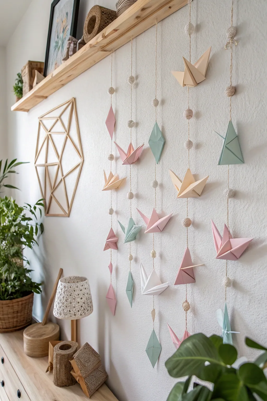 Elevate your space with the serene elegance of origami wall art—crafted simplicity at its finest.