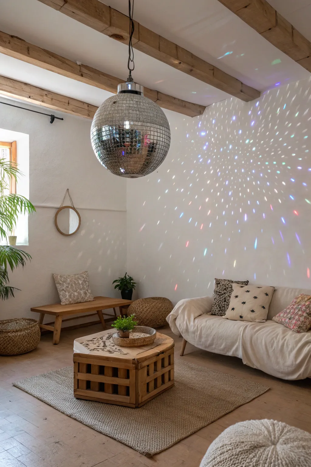 Transform your living room into a chic dance floor with a touch of Boho elegance! 🎶✨