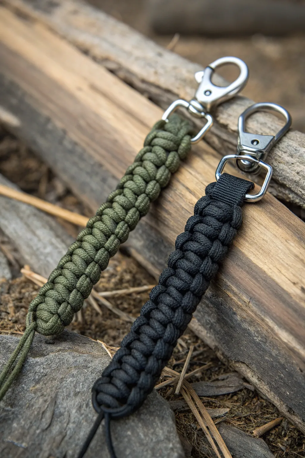 Unlock your adventure with a handcrafted paracord keychain.