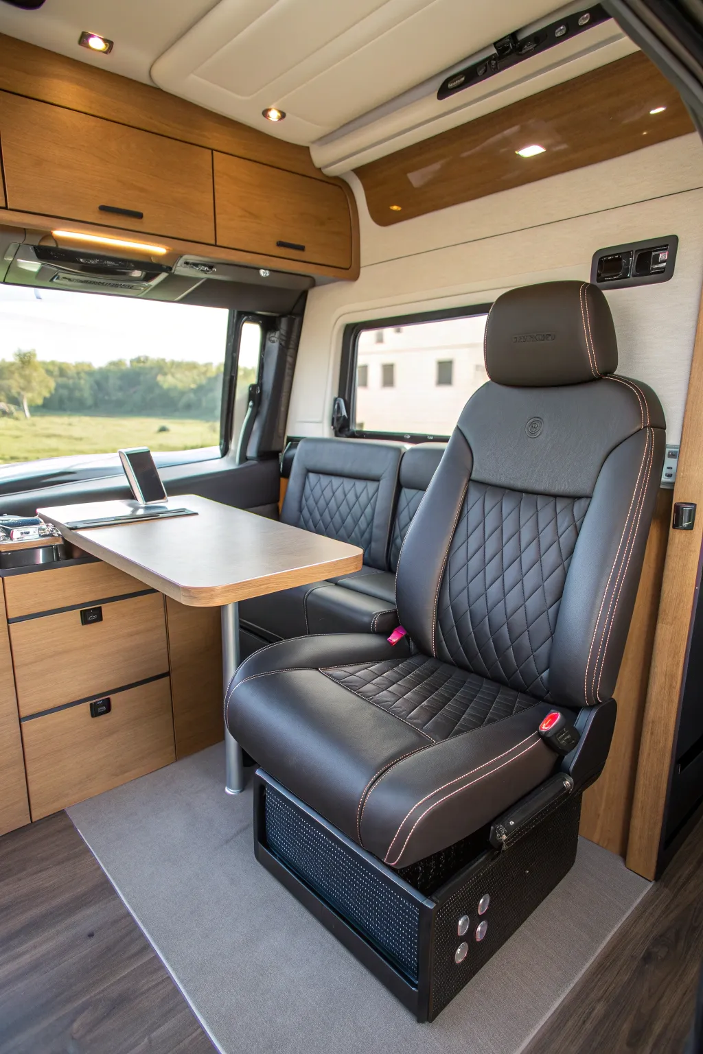 Elevate your mobile office experience with expertly crafted swivel seating – where comfort meets versatility.