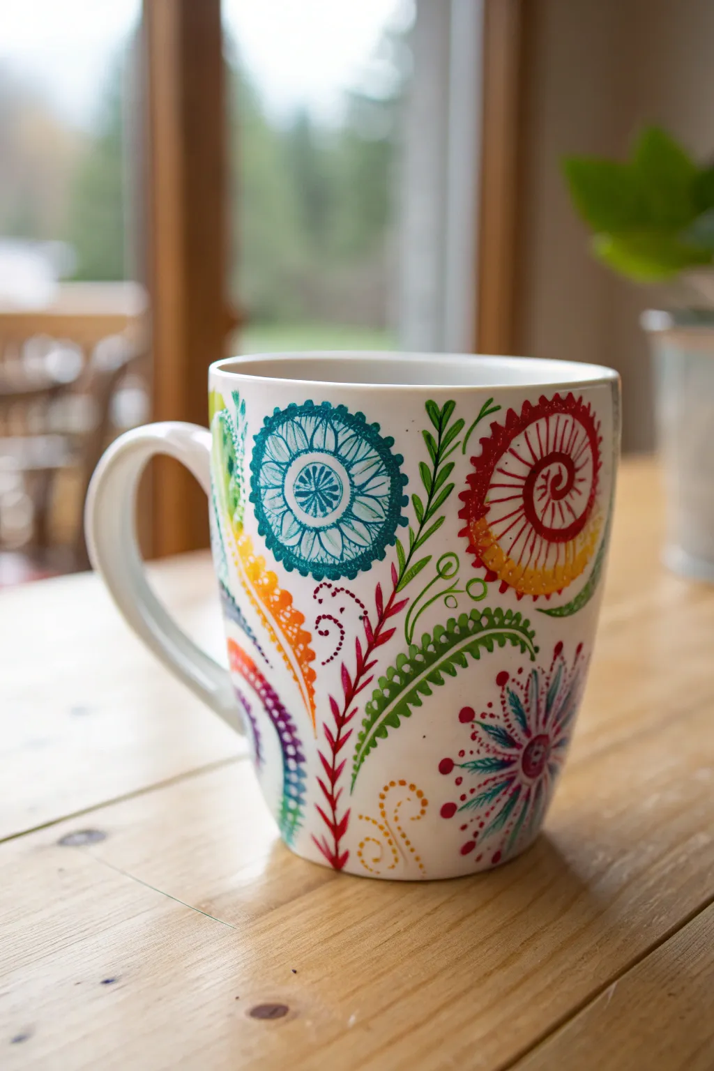 Add a splash of nostalgia to your morning brew with this DIY tie-dye mug!