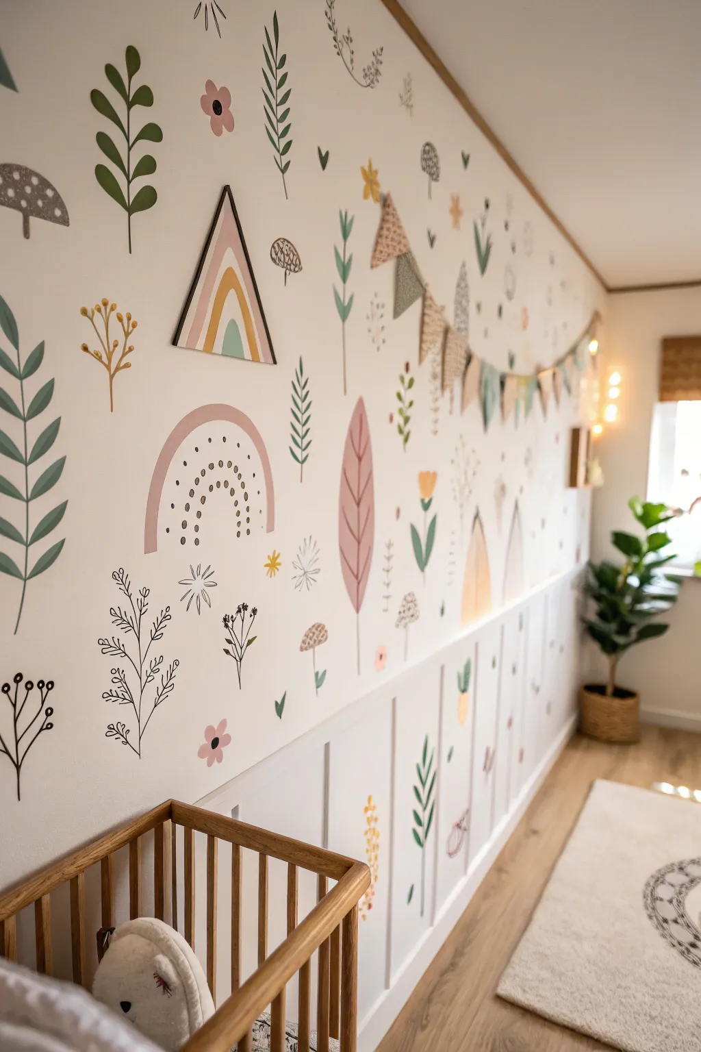 Transform your nursery with charming stick-on wall decals—effortless style with a playful touch.